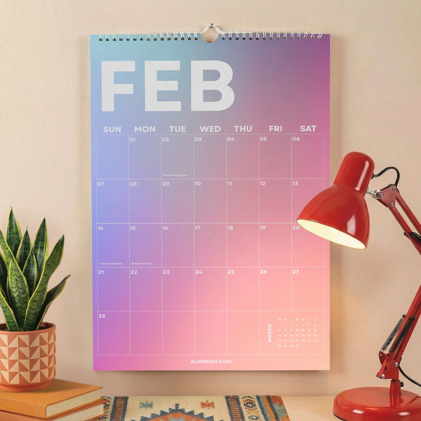 2026–2027 Academic Year Calendar, Gradient Color, August Start