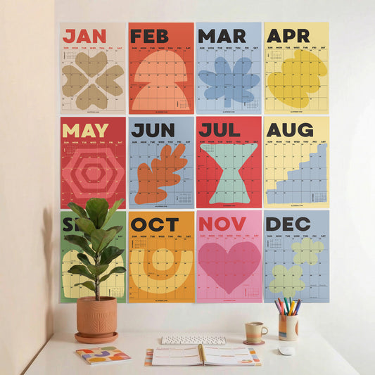 2027 Wall Calendar, Earth Design, Recycled Paper