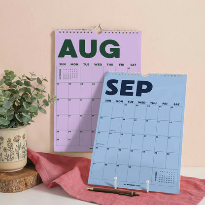 2026–2027 Academic Year Calendar, Pastel Color, August Start