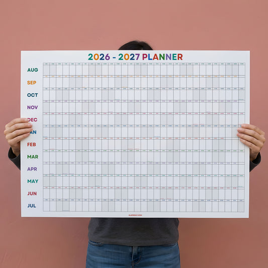 2026-2027 Academic Year Planner, August Start, Classroom Decor, Bright Color
