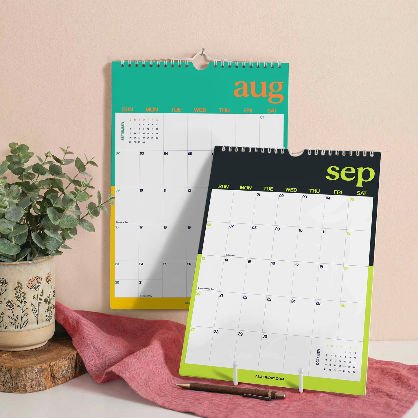 2026–2027 Academic Year Calendar, Colorful Design, August Start