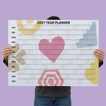 2027 Wall Planner, Earth Shape, Matte Paper