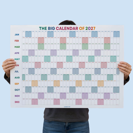 2027 Colorburst Wall Planner, Matte Recycled Paper