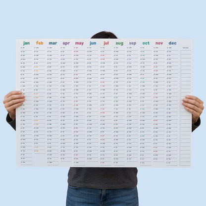 2027 Wall Planner, Bright Color, Matte Paper