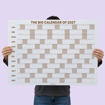 2027 Wall Planner, Earth Tone, Matte Paper