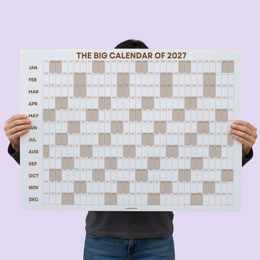 2027 Wall Planner, Earth Tone, Matte Paper