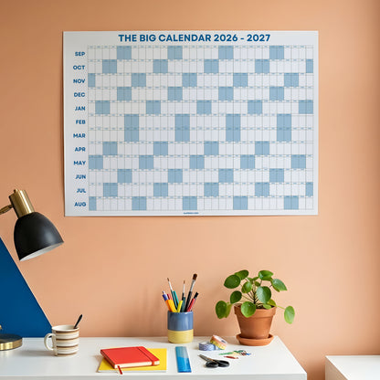 2026-2027 Academic Year Wall Planner, Classroom Planner, Sage Blue