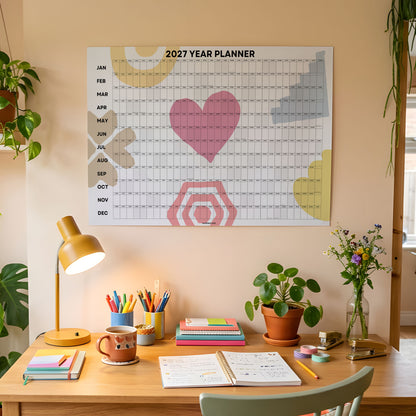 2027 Wall Planner, Earth Shape, Matte Paper