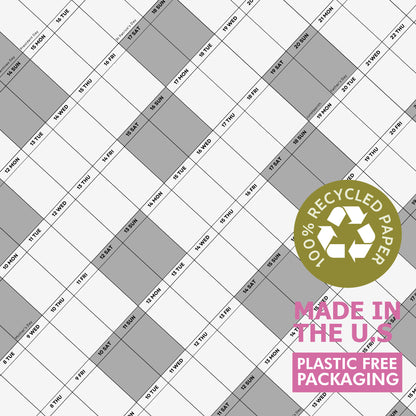 2027 Minimal Wall Planner, Matte Recycled Paper