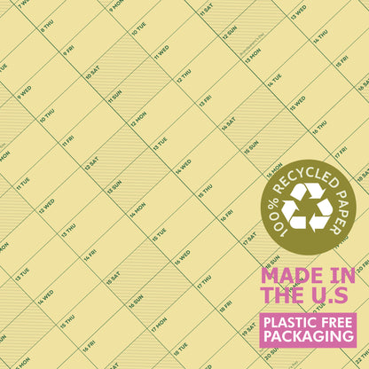 2027 Wall Planner, Yellow, Matte Paper