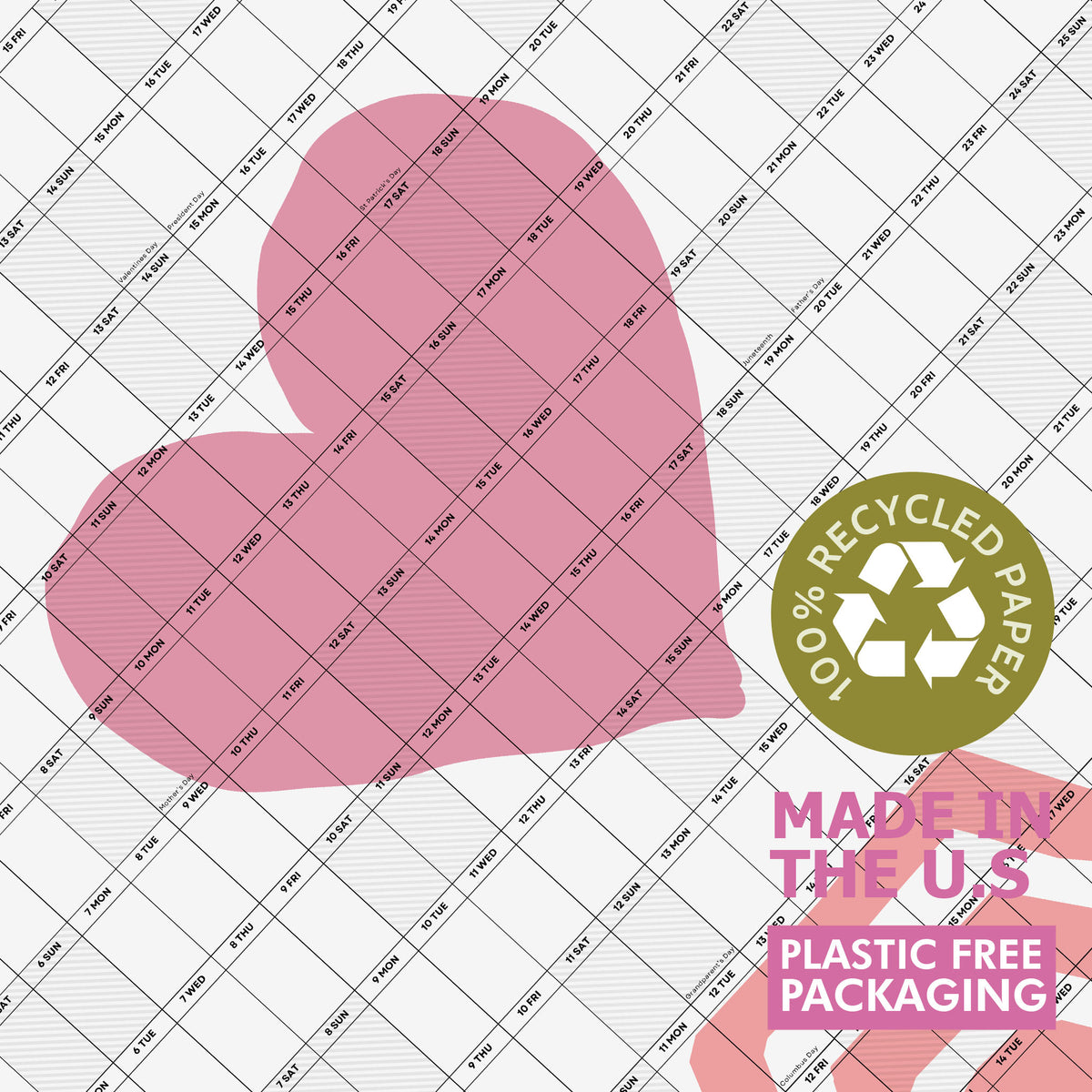 2027 Wall Planner, Earth Shape, Matte Paper