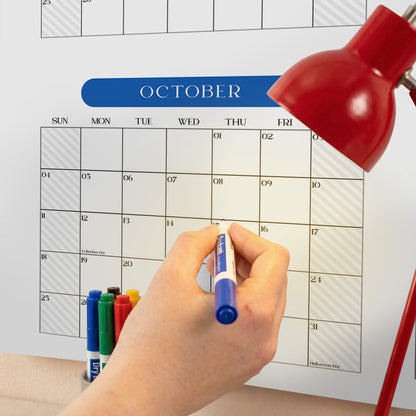 2027 Wall Planner, Year at a Glance, Bright Color Vertical Layout