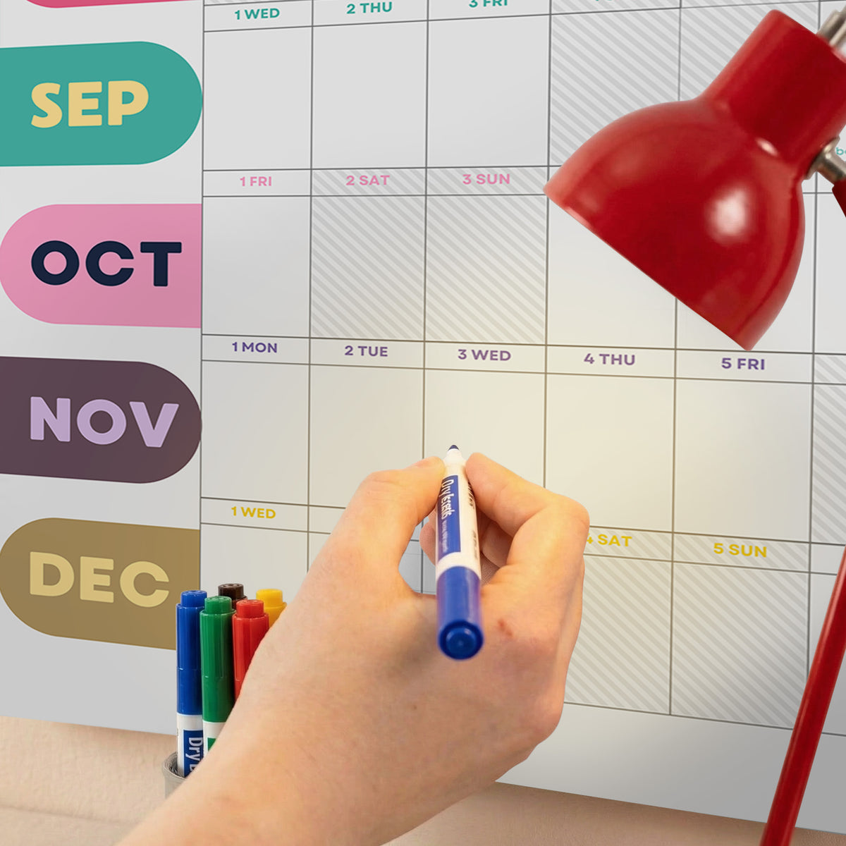 2027 Wall Planner, Rainbow, Matte Paper