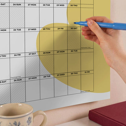 2027 Wall Planner, Earth Shape, Matte Paper
