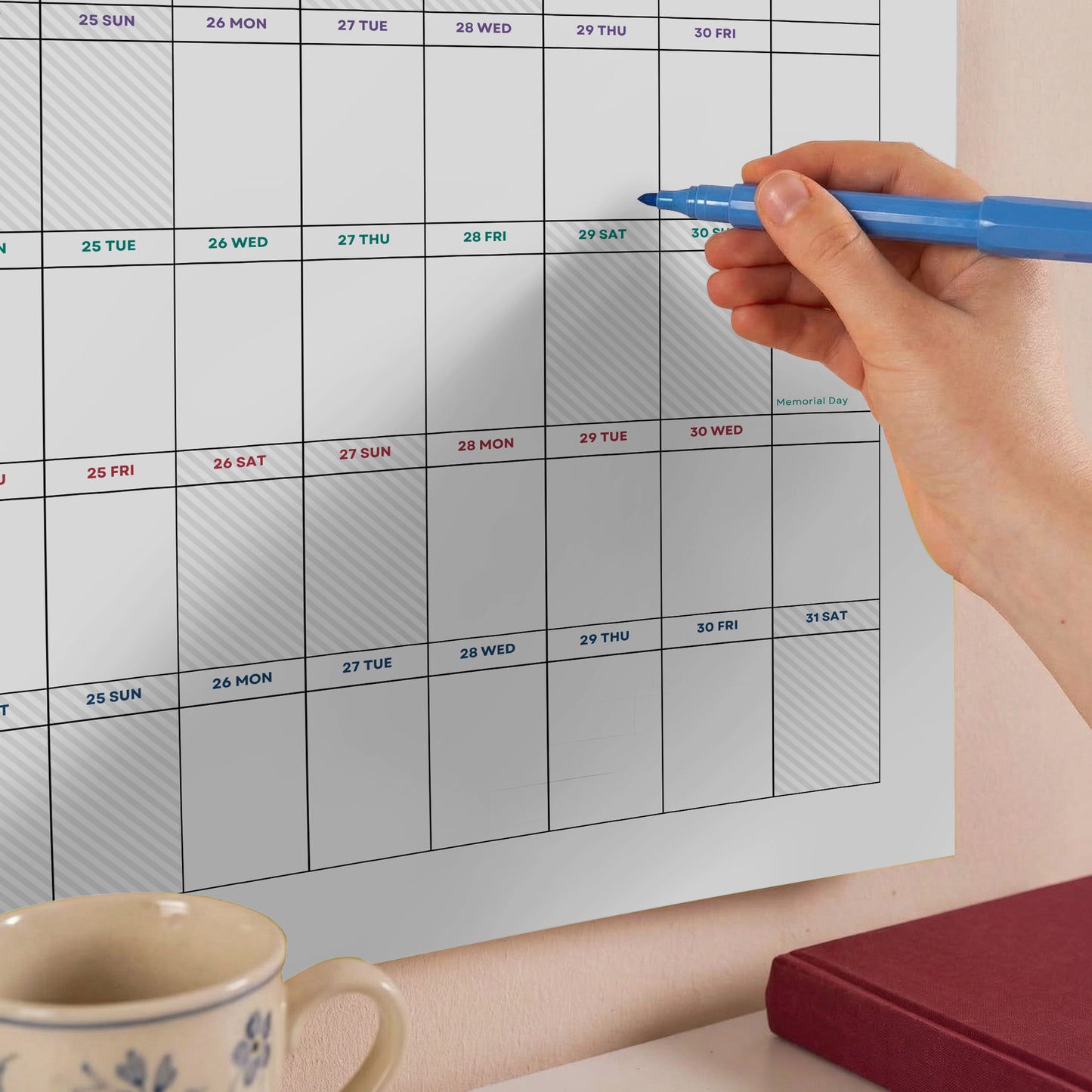 2026-2027 Academic Year Planner, August Start, Classroom Decor, Bright Color