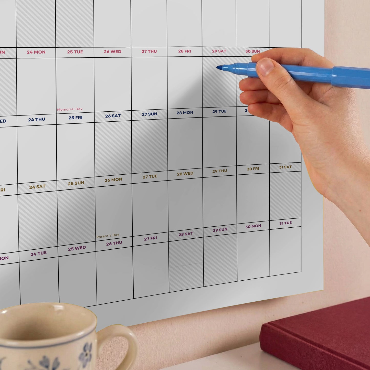 2026-2027 Academic Year Planner, Classroom Decor, Bright Color