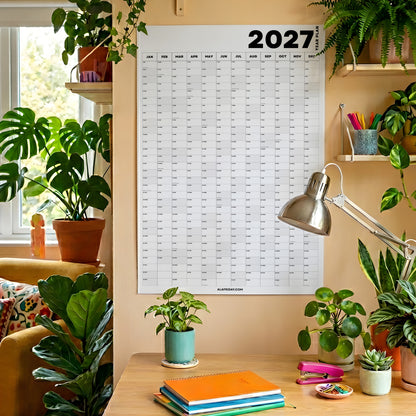 2027 Wall Planner, Minimal, Matte Paper