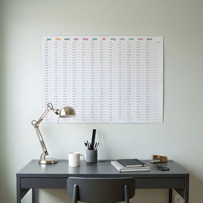 2027 Wall Planner, Bright Color, Matte Paper