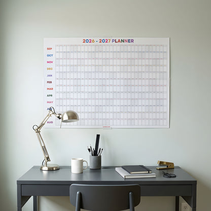 2026-2027 Academic Year Planner, Classroom Decor, Bright Color