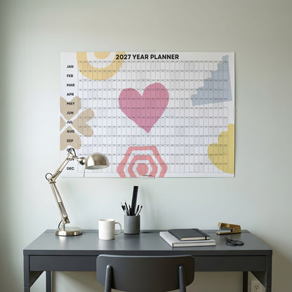 2027 Wall Planner, Earth Shape, Matte Paper