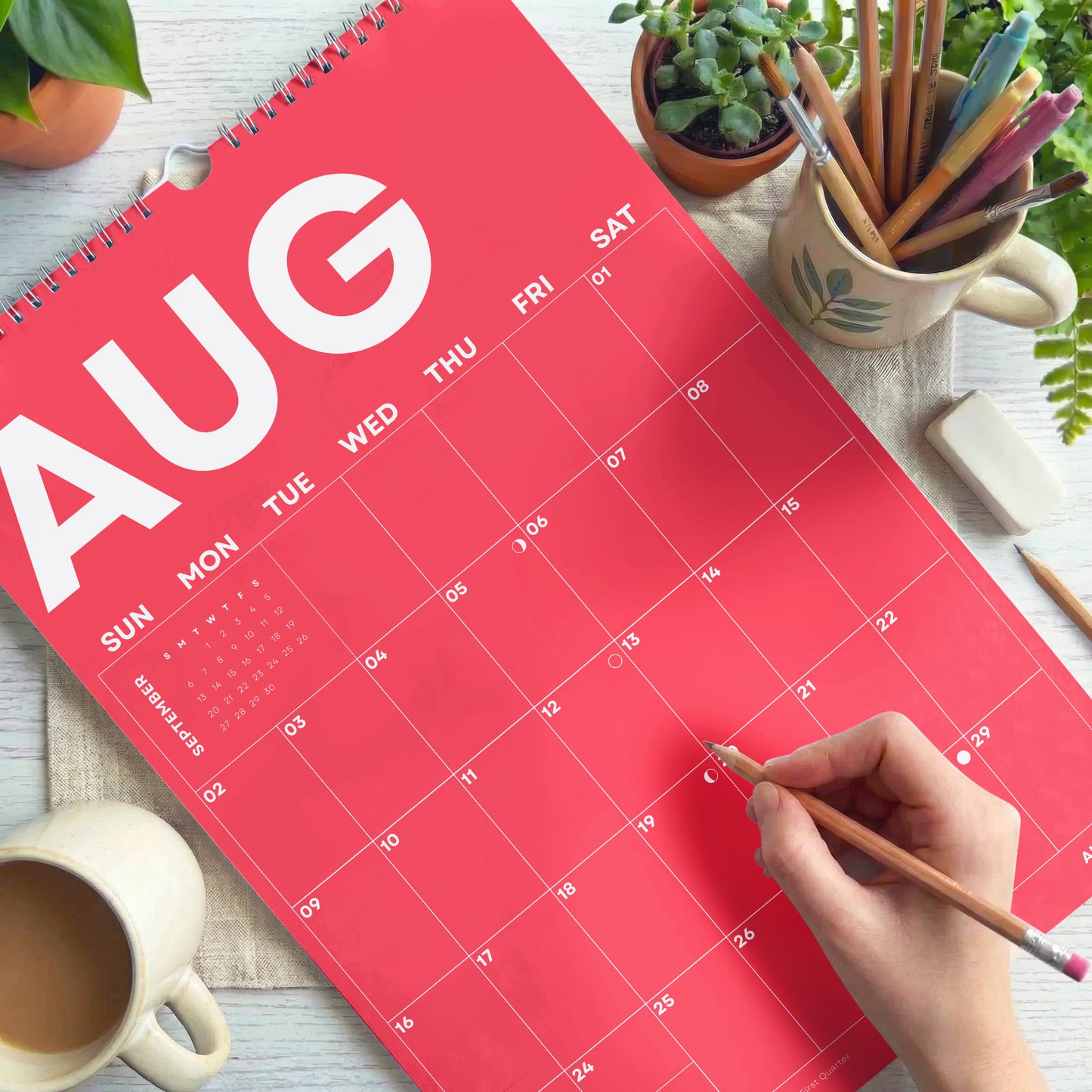 2026 Colorful Calendar, Recycled Paper