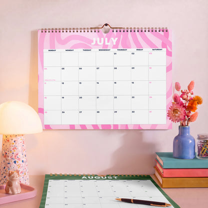 2027 Wall Calendar: Abstract Design, Recycled Paper