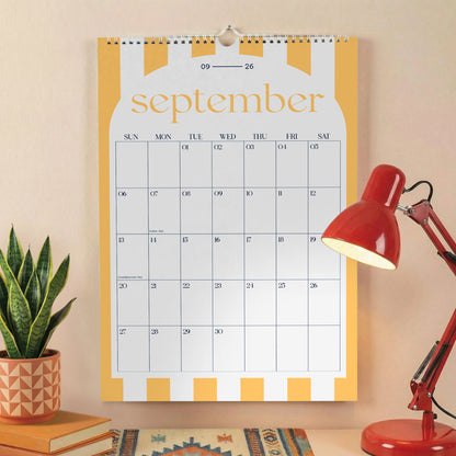 2026-2027 Colorful Wall Calendar | Academic Year Planner for Students & Teachers | A4 & A3 | Recycled Paper