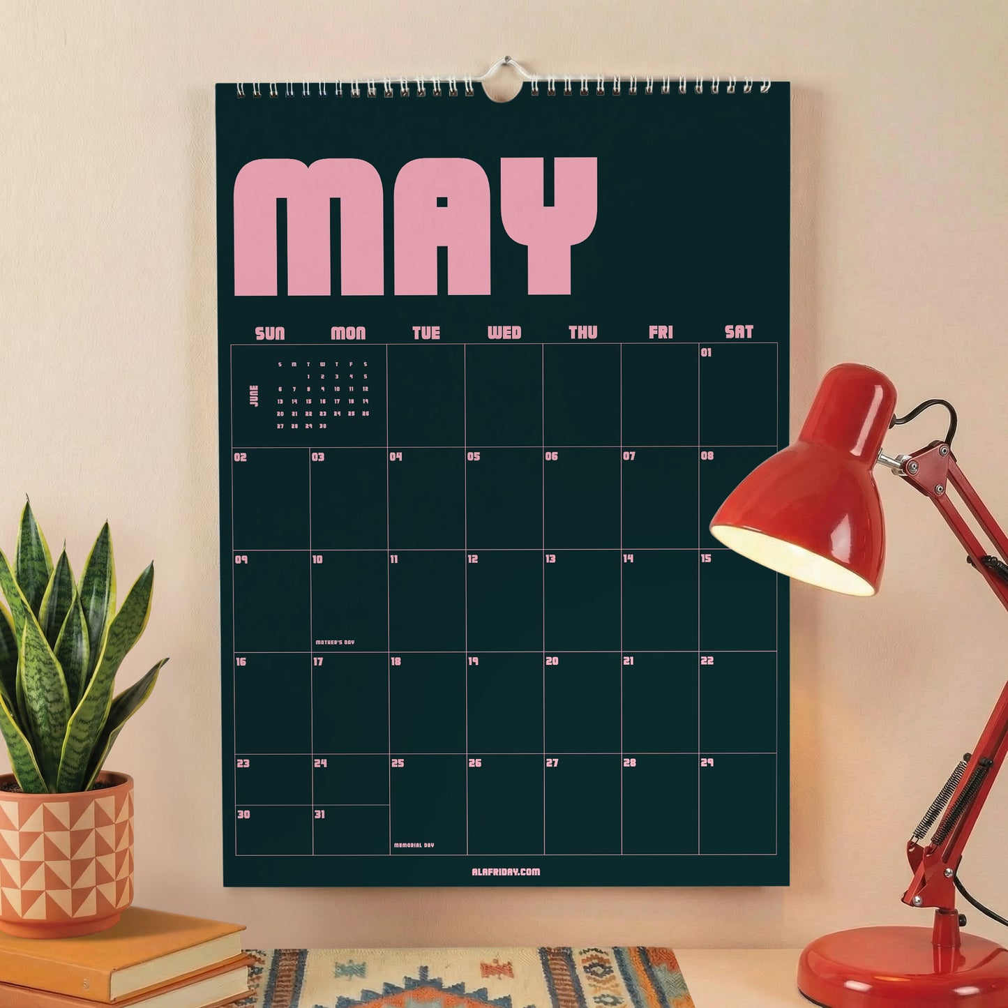 2026-2027 Retro Wall Calendar | Academic Year Planner for Students & Teachers | A4 & A3 | Recycled Paper