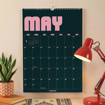 2026-2027 Retro Wall Calendar | Academic Year Planner for Students & Teachers | A4 & A3 | Recycled Paper