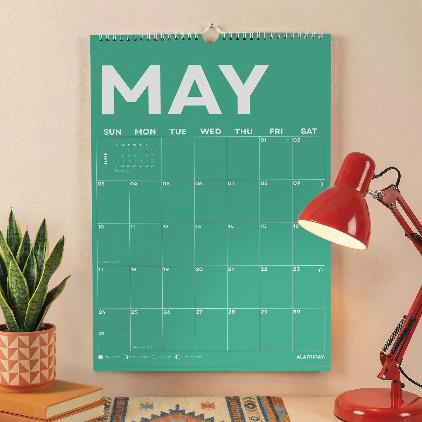 2026 Colorful Calendar, Recycled Paper