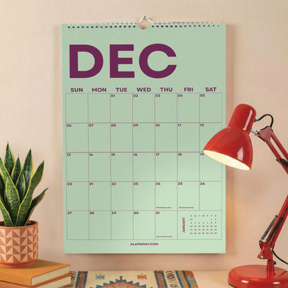2026-2027 Pastel Wall Calendar | Academic Year Planner for Students & Teachers | A4 & A3 | Recycled Paper
