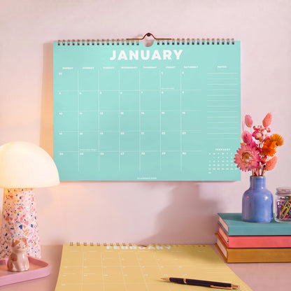 2027 Wall Calendar: Colorful Design, Recycled Paper