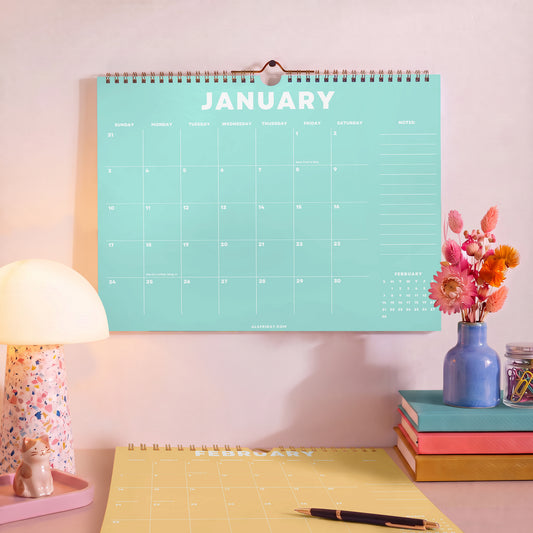 2027 Wall Calendar: Colorful Design, Recycled Paper