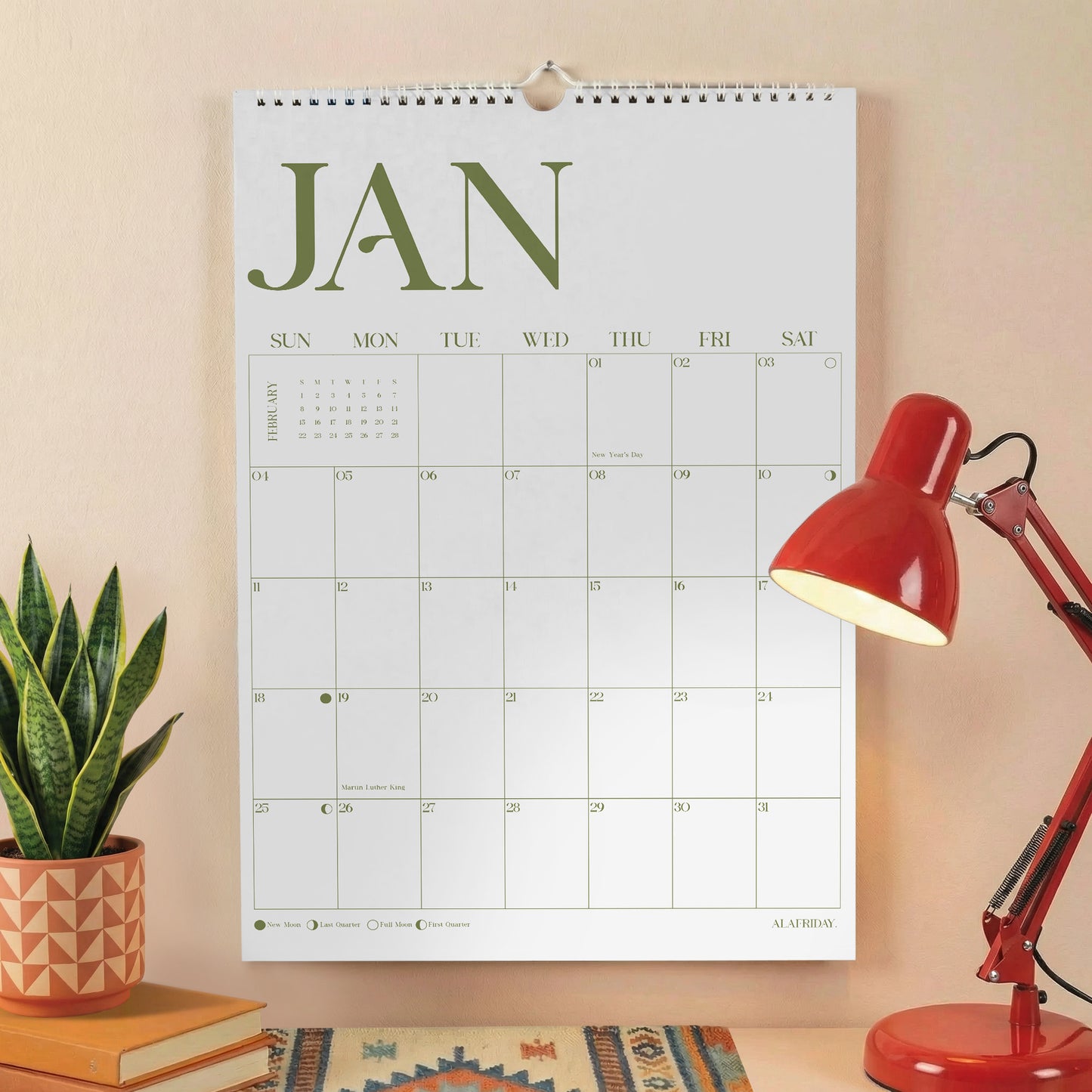 2026 Matcha Calendar, Recycled Paper