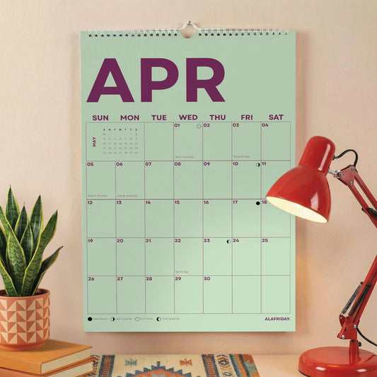 2026 Pastel Color Calendar, Recycled Paper
