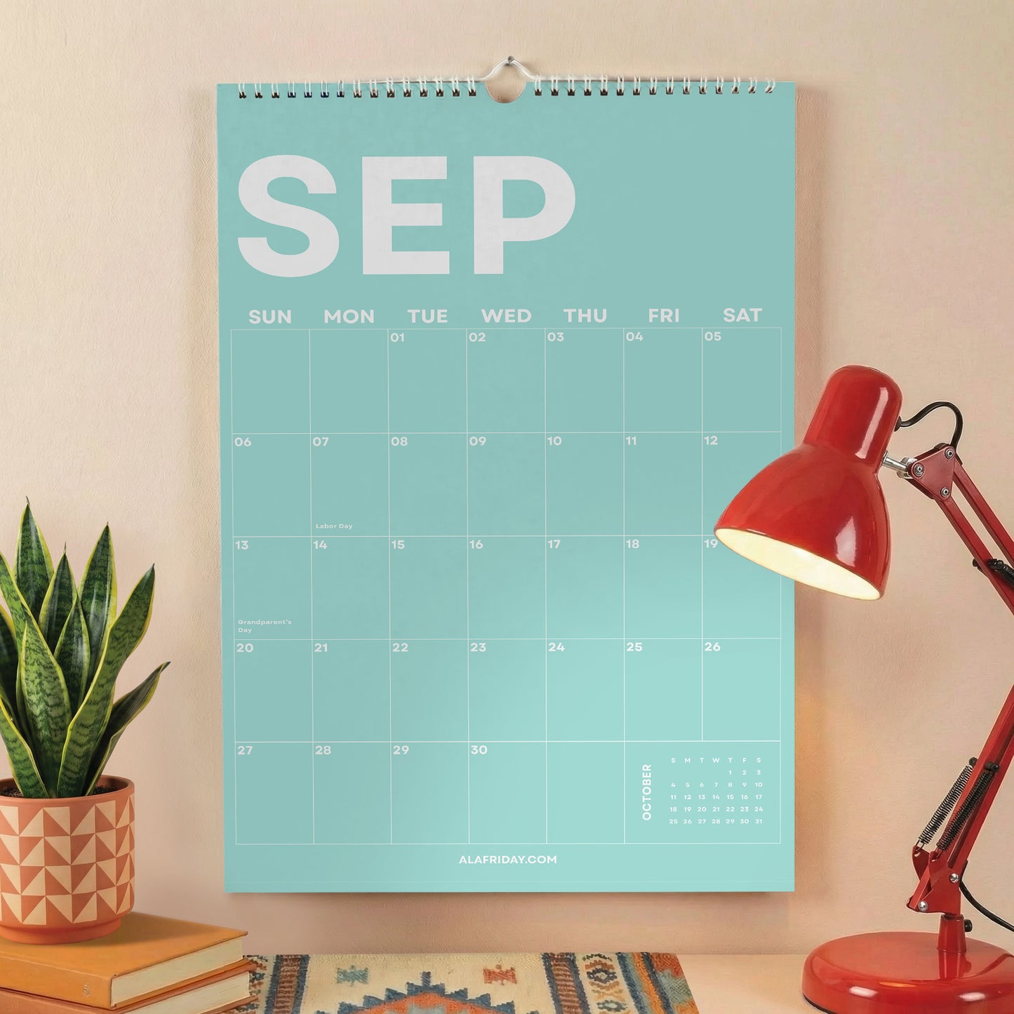 2026-2027 Colorful Wall Calendar | Academic Year Planner for Students & Teachers | A4 & A3 | Recycled Paper