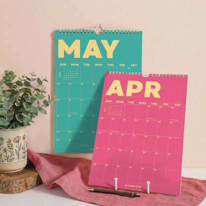 2026–2027 Academic Year Calendar, Pastel Color, August Start