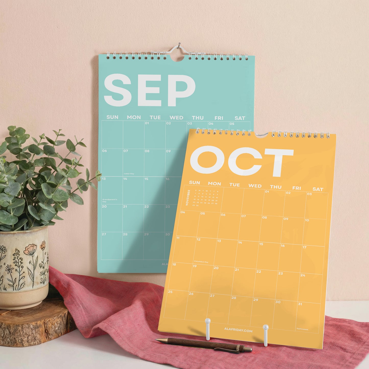 2026-2027 Colorful Wall Calendar | Academic Year Planner for Students & Teachers | A4 & A3 | Recycled Paper