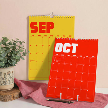 2026-2027 Retro Wall Calendar | Academic Year Planner for Students & Teachers | A4 & A3 | Recycled Paper