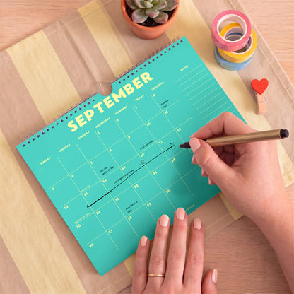 2027 Wall Calendar: Pastel Color, Recycled Paper