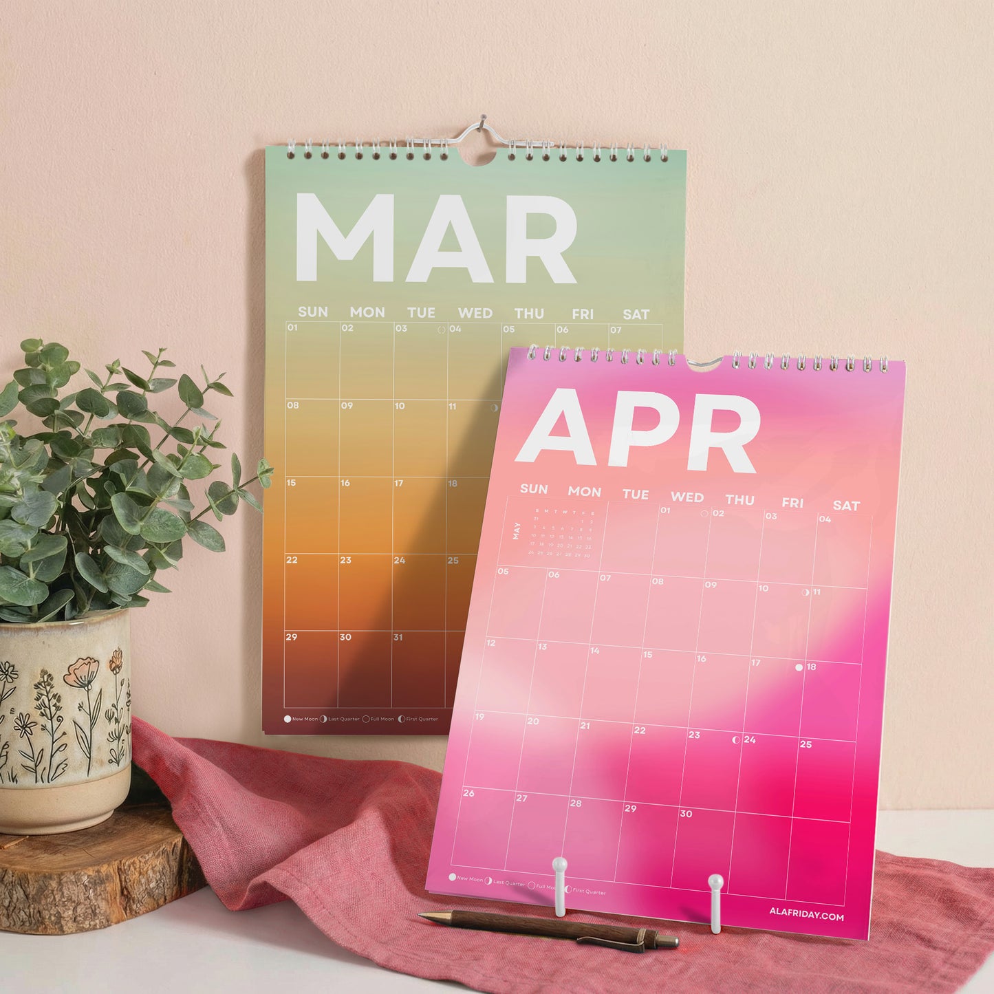 2026 Gradient Calendar, Recycled Paper