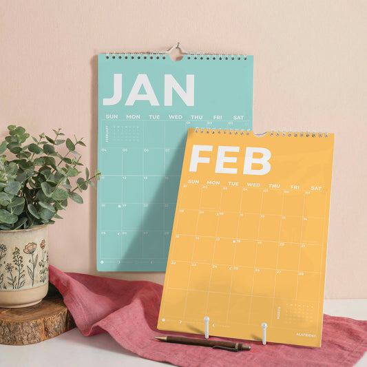 2026 Colorful Calendar, Recycled Paper