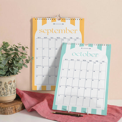 2026-2027 Colorful Wall Calendar | Academic Year Planner for Students & Teachers | A4 & A3 | Recycled Paper