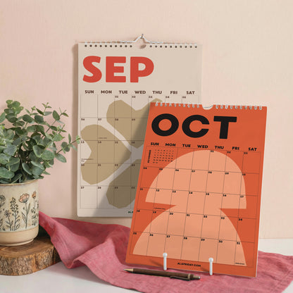 2026–2027 Academic Year Calendar, Colorful Shapes, August Start
