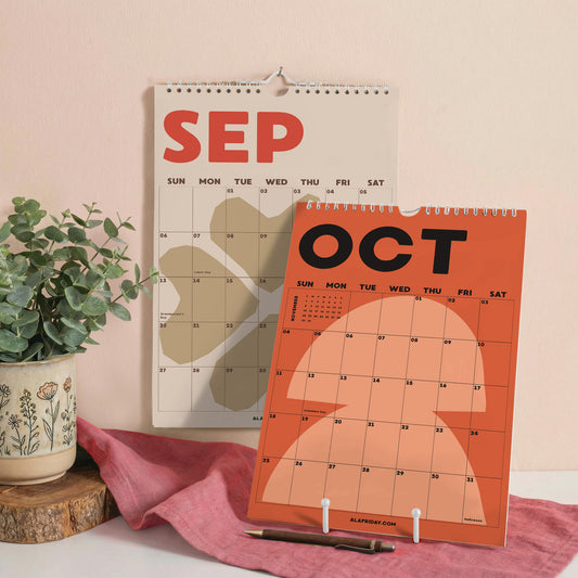 2026–2027 Academic Year Calendar, Colorful Shapes, August Start