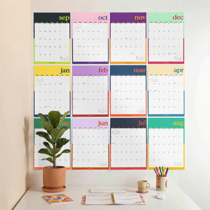 2026–2027 Academic Year Calendar, Colorful Design, August Start