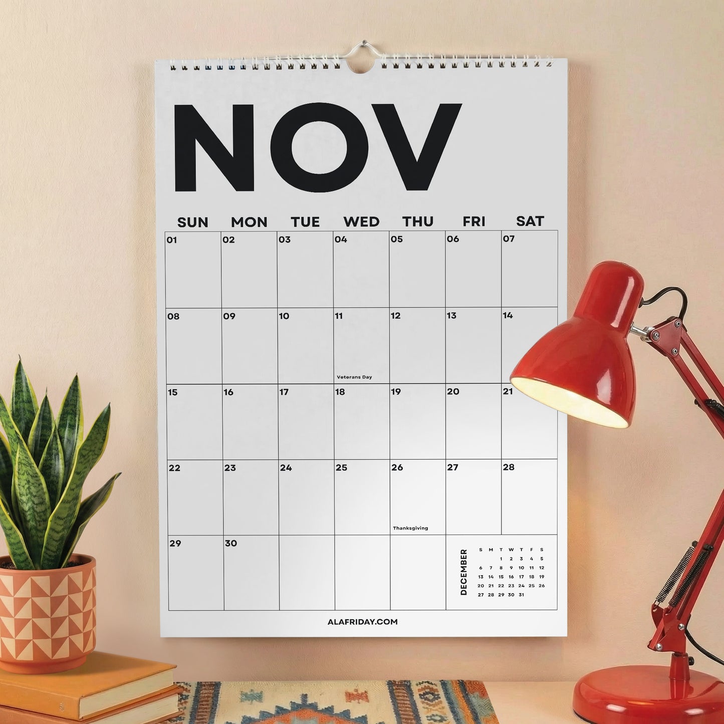 2026–2027 Academic Year Calendar, Minimalist, August Start