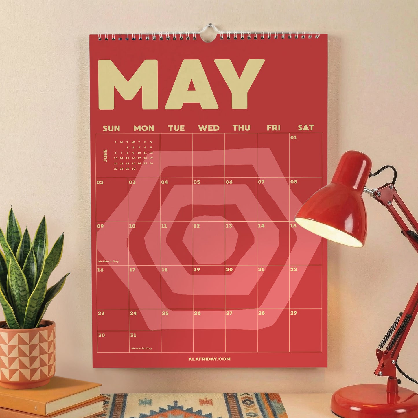 2027 Wall Calendar, Earth Design, Recycled Paper