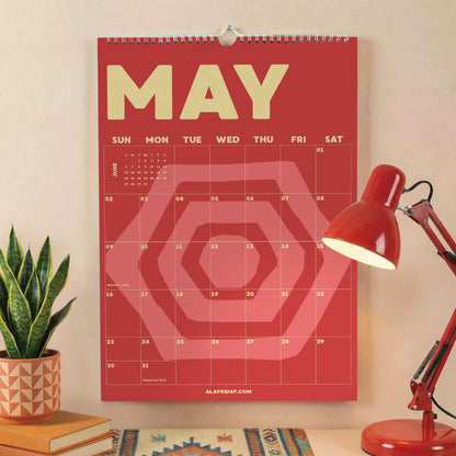 2027 Wall Calendar, Earth Design, Recycled Paper