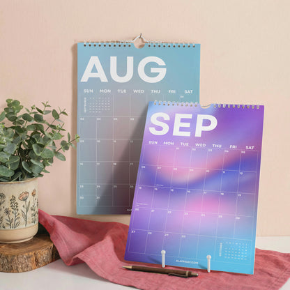 2026–2027 Academic Year Calendar, Gradient Color, August Start